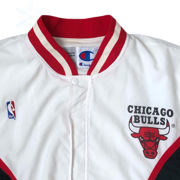 Vintage NBA Chicago Bulls Champion Warmup Shooting Shirt Jacket (XL)