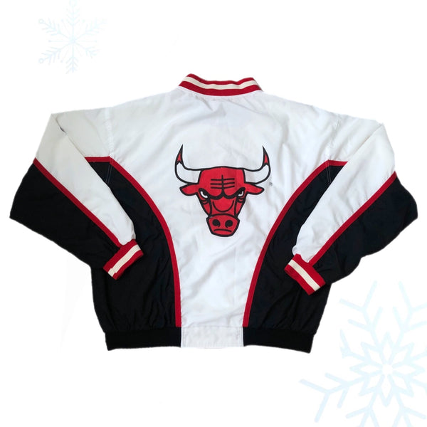 Vintage NBA Chicago Bulls Champion Warmup Shooting Shirt Jacket (XL)