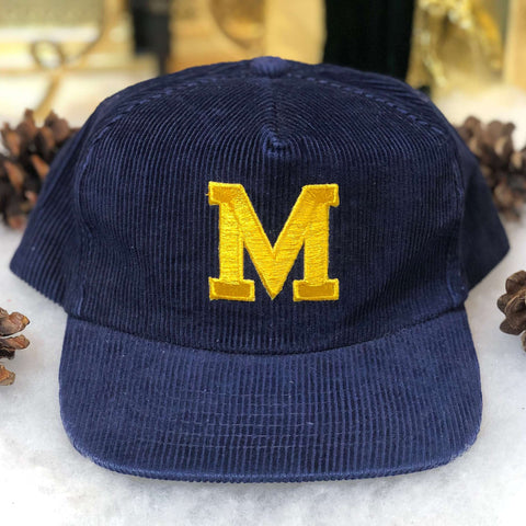 Vintage NCAA Michigan Wolverines Corduroy YoungAn Snapback Hat