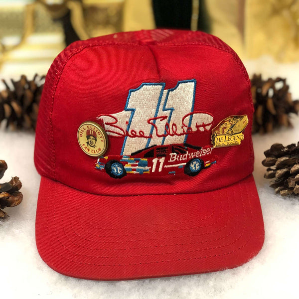 Vintage NASCAR Bill Elliott Budweiser Racing Pins Trucker Hat