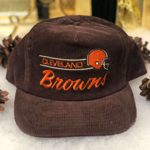 Vintage NFL Cleveland Browns Annco Corduroy Snapback Hat