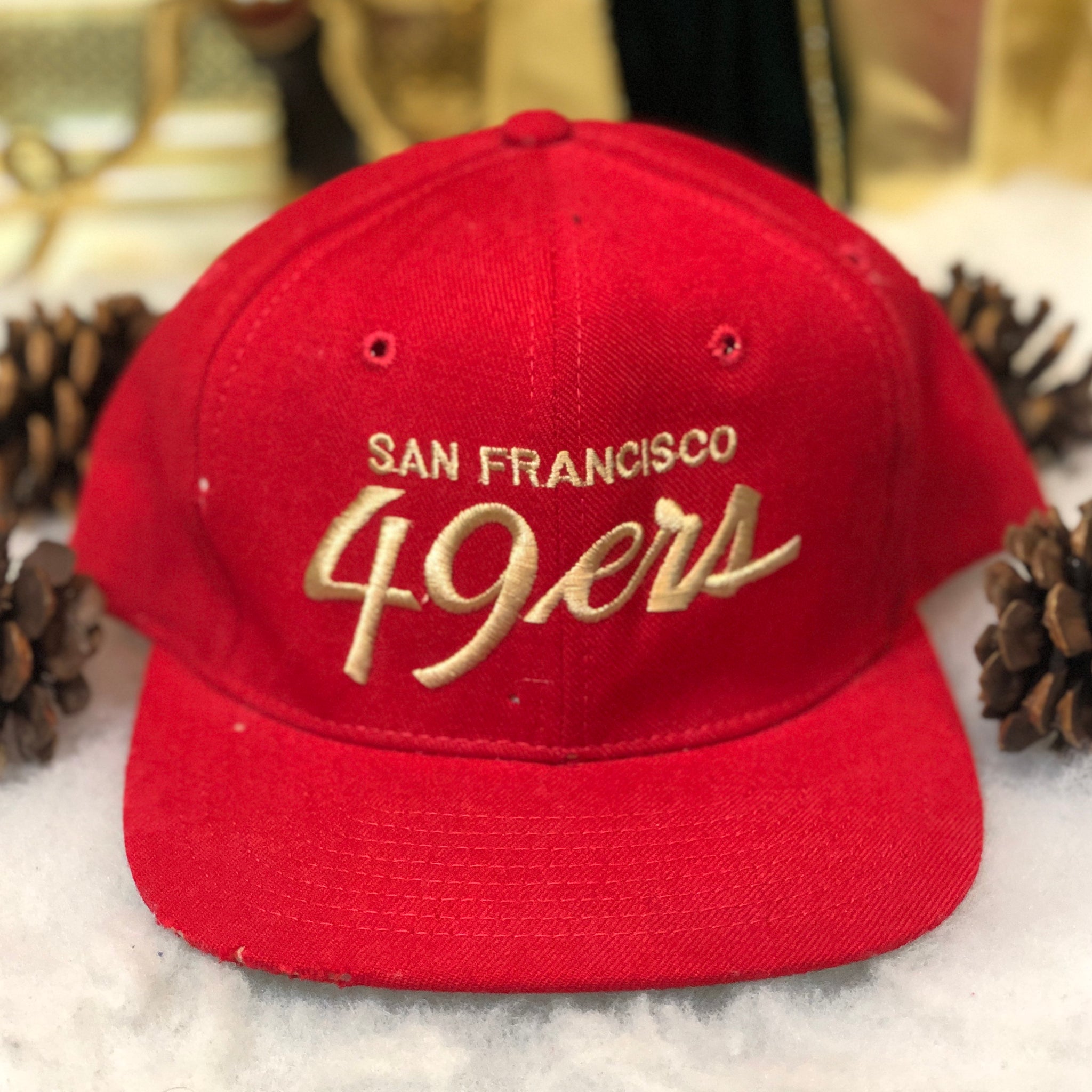 Vintage NFL San Francisco 49ers Sports Specialties Script Wool Snapback Hat