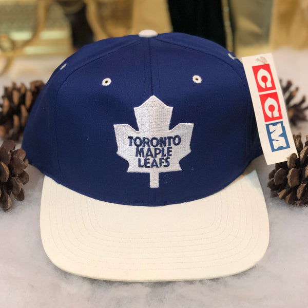 Vintage Deadstock NWT NHL Toronto Maple Leafs CCM American Needle Twill Snapback Hat