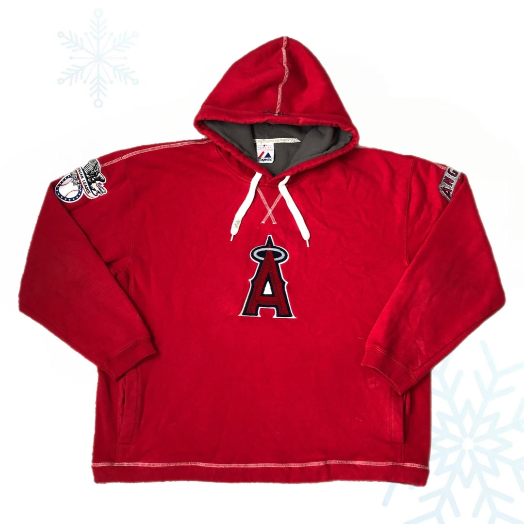 MLB Anaheim Angels Majestic Hoodie Sweatshirt (XXL)