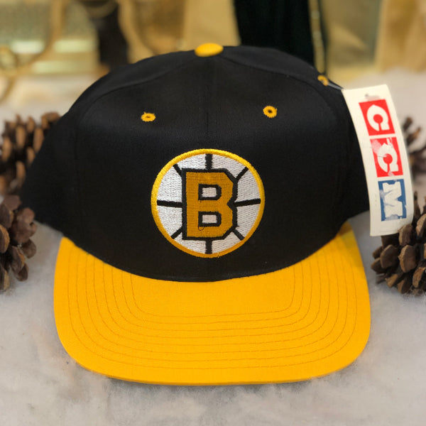 Vintage Deadstock NWT NHL Boston Bruins CCM American Needle Twill Snapback Hat