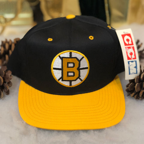 Vintage Deadstock NWT NHL Boston Bruins CCM American Needle Twill Snapback Hat