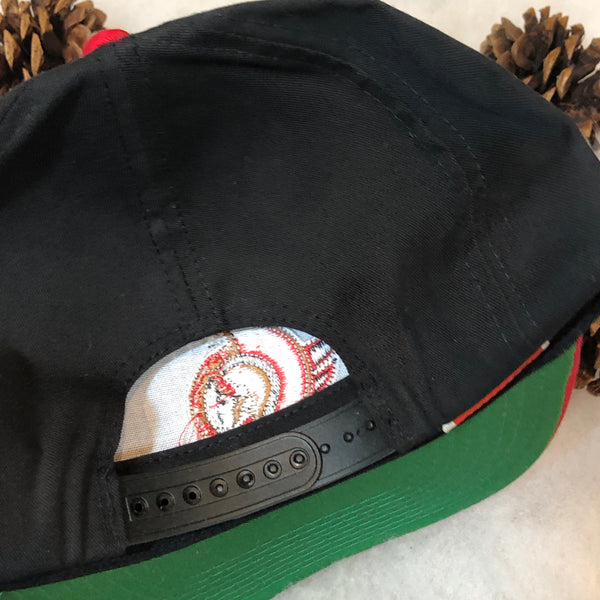 Vintage Deadstock NWOT NHL Ottawa Senators Twins Enterprise Bar Line Twill Snapback Hat