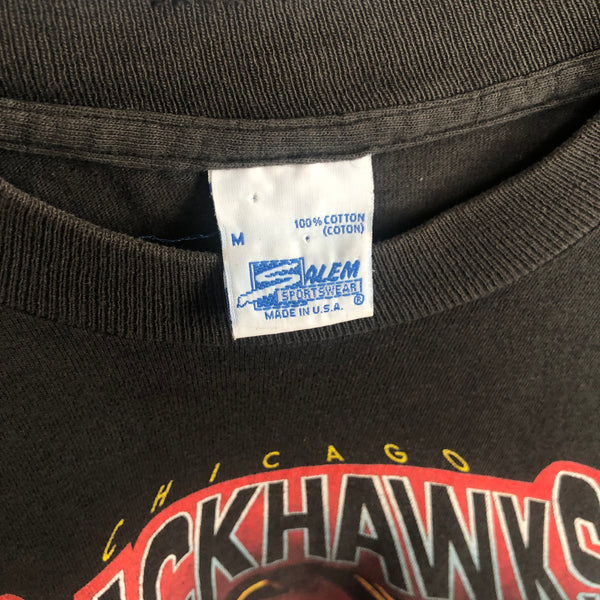 Vintage NHL Chicago Blackhawks Salem Sportswear Lightning T-Shirt (M)