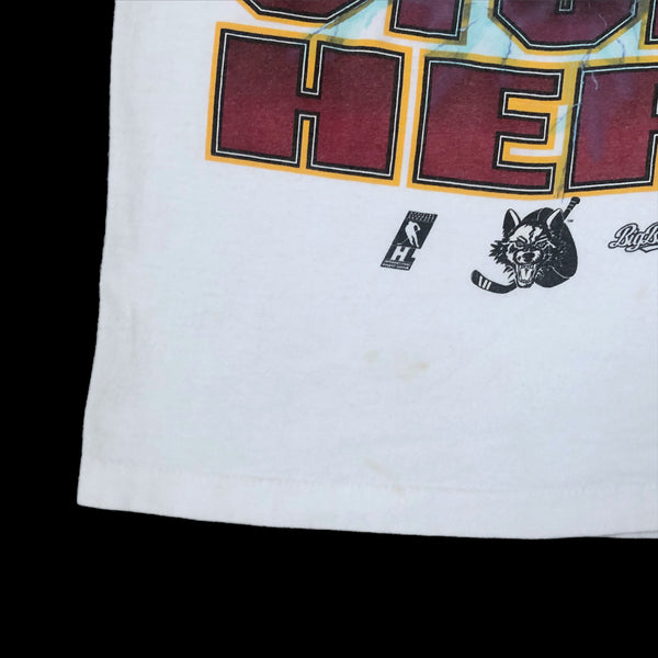 Vintage IHL Chicago Wolves "The Puck Stops Here" Big Ball Sports T-Shirt (M)
