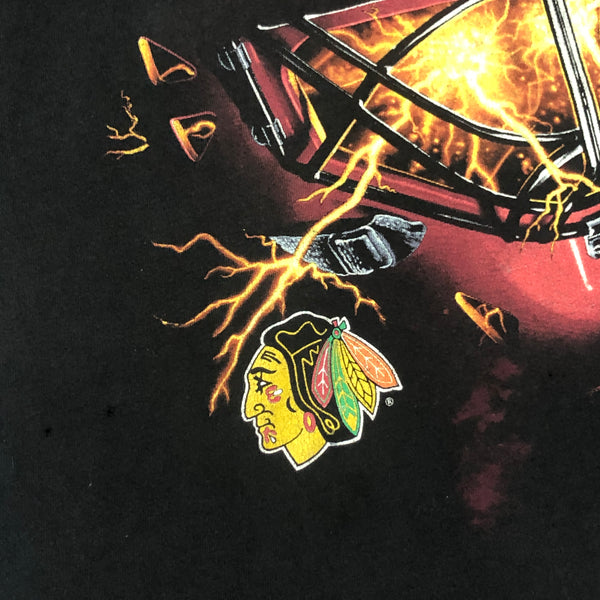 Vintage NHL Chicago Blackhawks Salem Sportswear Lightning T-Shirt (M)