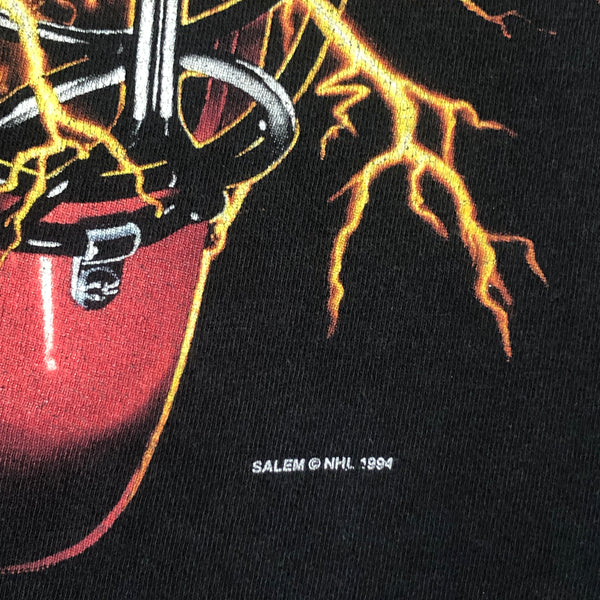 Vintage NHL Chicago Blackhawks Salem Sportswear Lightning T-Shirt (M)