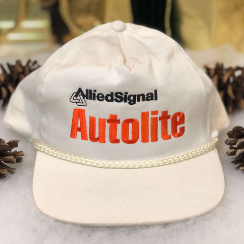 Vintage AlliedSignal Autolite Spark Plugs Ignition Wire Racing Twill Snapback Hat