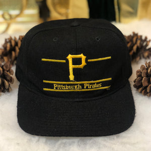 Vintage MLB Pittsburgh Pirates The Game Split Bar Wool Snapback Hat