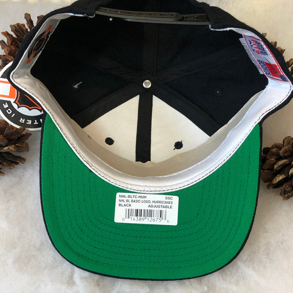 Vintage Deadstock NWT NHL Carolina Hurricanes Sports Specialties Plain Logo Wool Snapback Hat