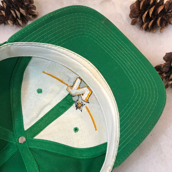 Vintage NHL Minnesota North Stars The Game Split Bar Twill Snapback Hat