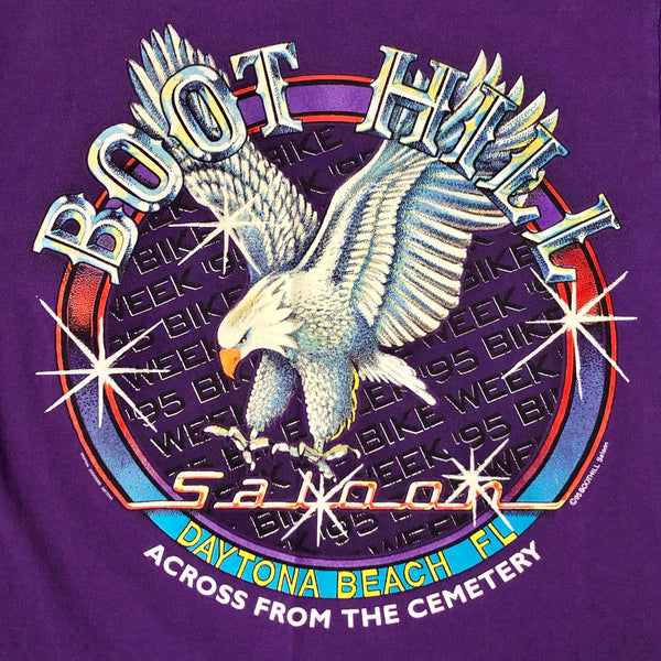 Vintage 1995 Boot Hill Saloon Daytona Beach Florida Bike Week T-Shirt (M)