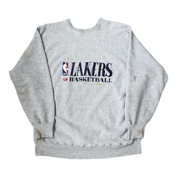 Vintage NBA Los Angeles Lakers MacGregor Sand Knit Reverse Weave Crewneck Sweatshirt (XL)