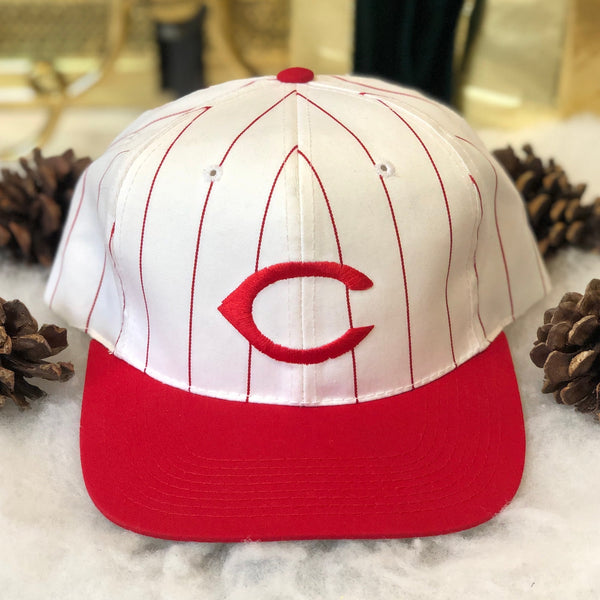 Vintage MLB Cincinnati Reds Sports Specialties Pinstripe Twill Snapback Hat