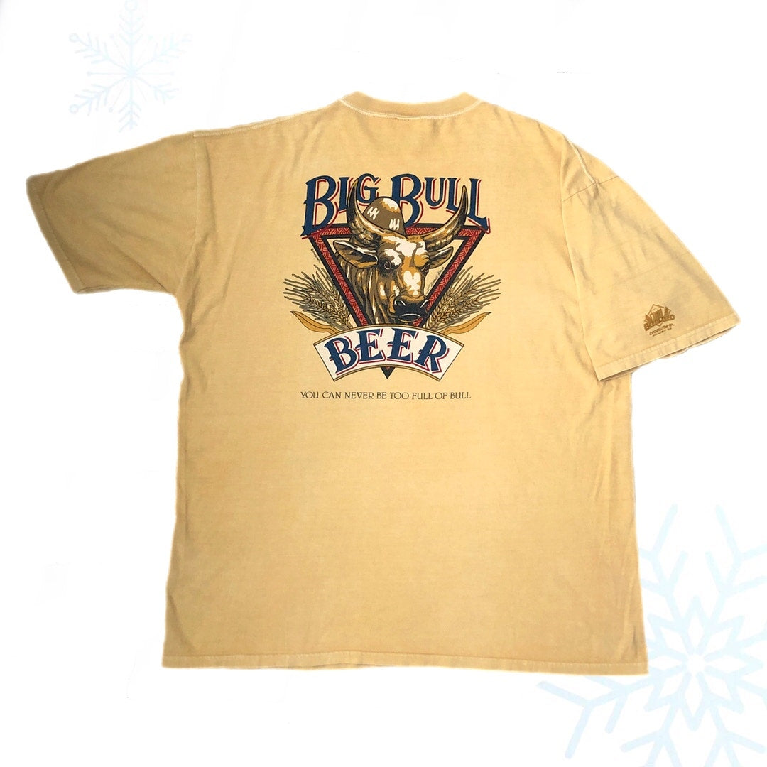 Vintage Big Bull Beer Alcohol T-Shirt (XXL)