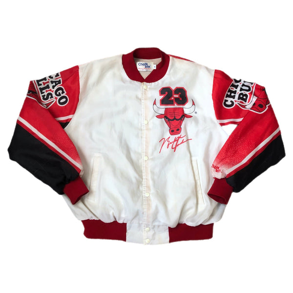 Vintage NBA Chicago Bulls Michael Jordan Chalk Line Fanimation Jacket (XL)