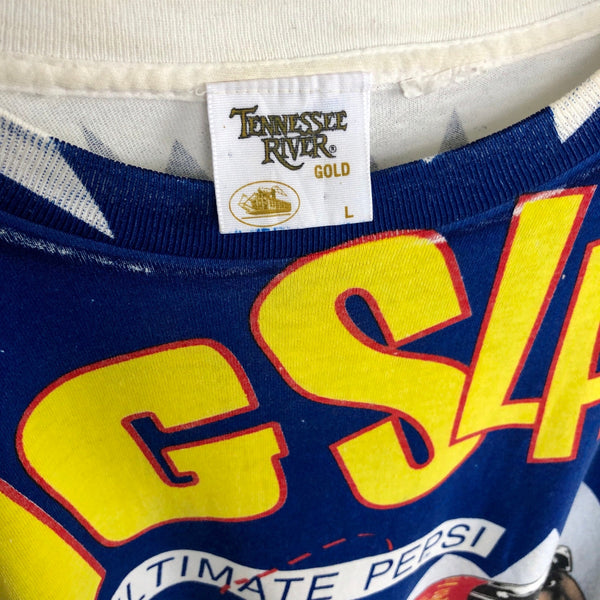 Vintage Shaq Shaquille O’Neal Pepsi Big Slam All Over Print T-Shirt (L)