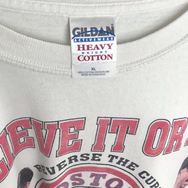 Vintage MLB Boston Red Sox 2004 World Series Champions Rap Tee T-Shirt (XL)