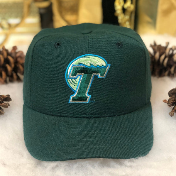 Vintage NCAA Tulane Green Wave New Era Wool Fitted Hat 7 3/8