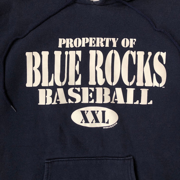 Vintage 1998 MiLB Wilmington Blue Rocks Baseball Hoodie Sweatshirt (L)