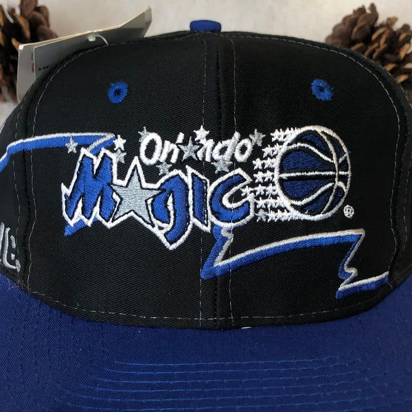 Vintage Deadstock NWT NBA Orlando Magic Logo 7 Sharktooth Twill Snapback Hat