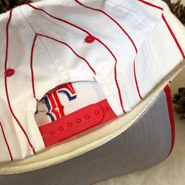 Vintage MLB Texas Rangers Drew Pearson Pinstripe Twill Snapback Hat