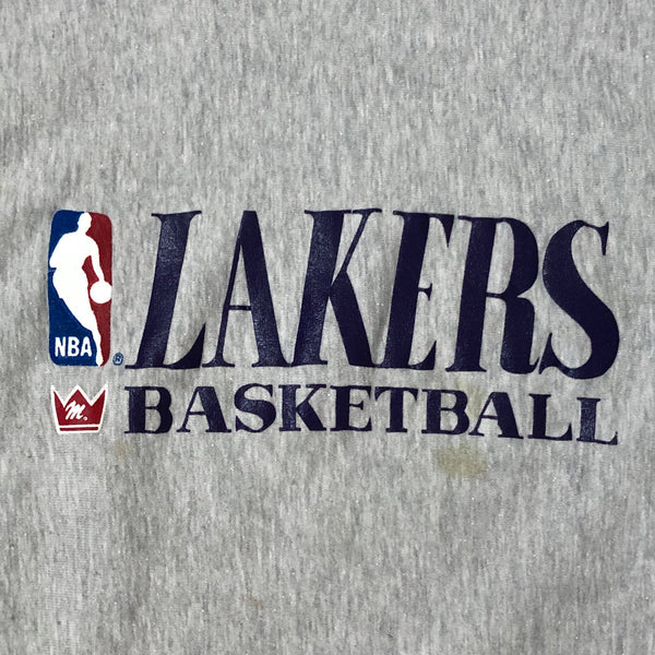Vintage NBA Los Angeles Lakers MacGregor Sand Knit Reverse Weave Crewneck Sweatshirt (XL)