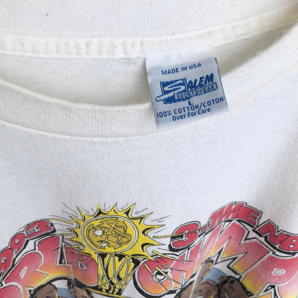 Vintage NBA Chicago Bulls 1993 World Champions Salem Sportswear Caricature T-Shirt (L)