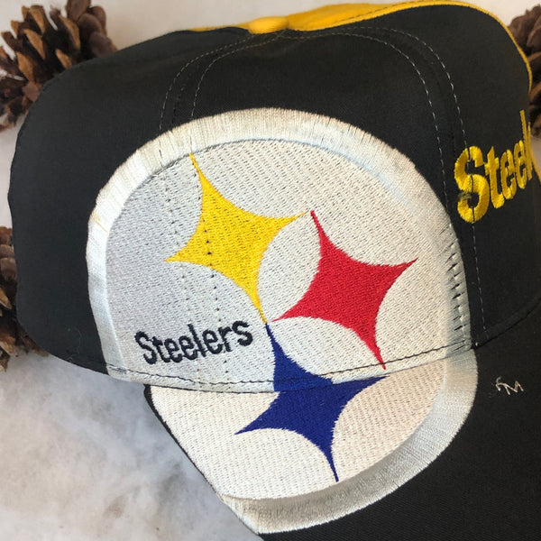 Vintage NFL Pittsburgh Steelers Eastport Big Logo Twill Snapback Hat