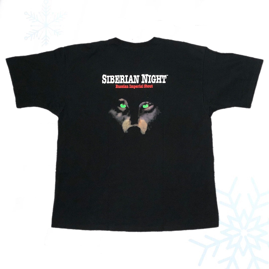 Vintage Thirsty Dog Brewing Company Siberian Night Russian Imperial Stout Wolf T-Shirt (XXL)