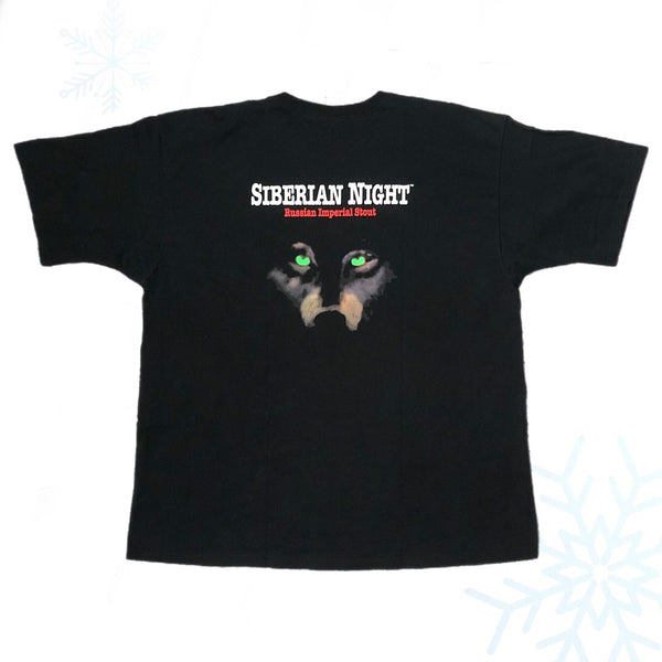Vintage Thirsty Dog Brewing Company Siberian Night Russian Imperial Stout Wolf T-Shirt (XXL)