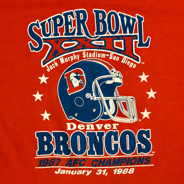 Vintage NFL Denver Broncos Super Bowl XXII 1987 AFC Champions T-Shirt (M)