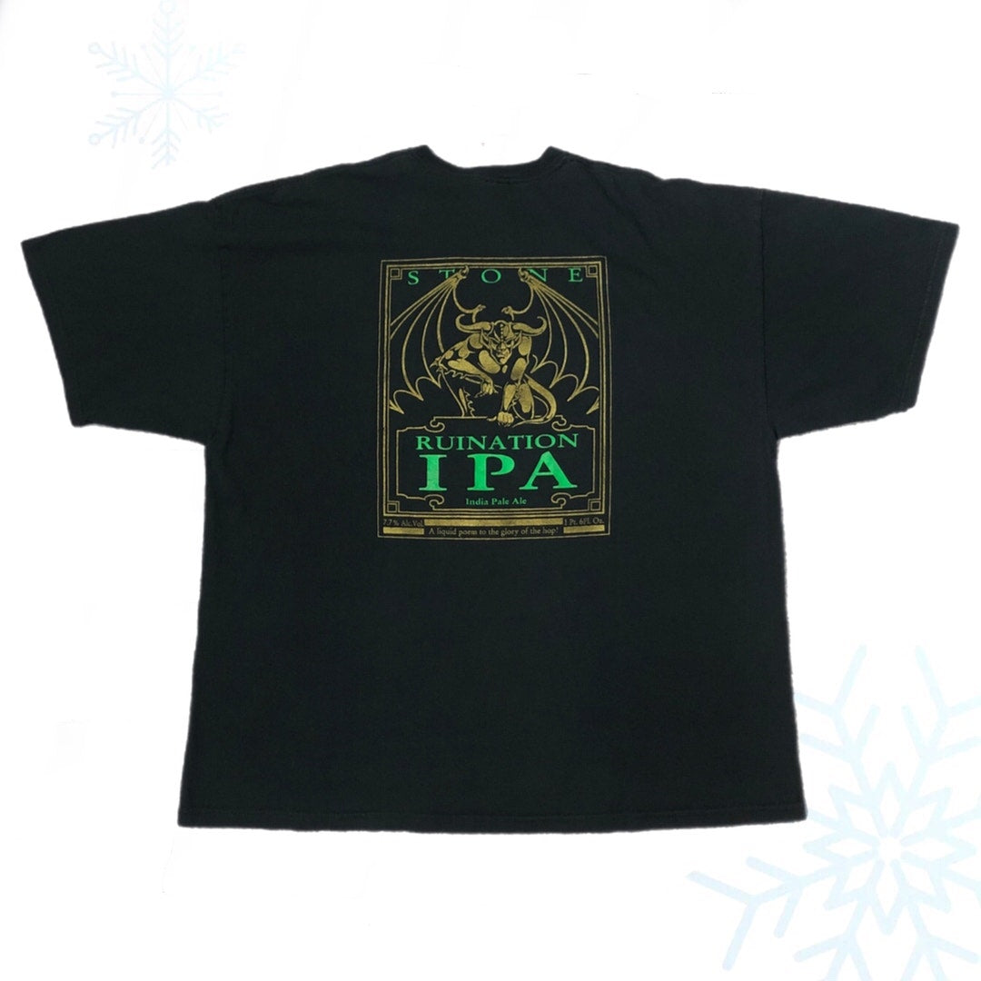 Vintage Stone Ruination IPA India Pale Ale Beer T-Shirt (XXL)