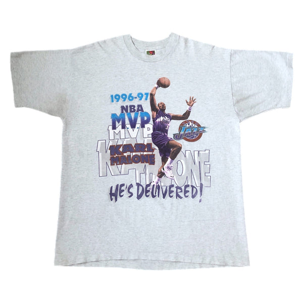 Vintage NBA Utah Jazz Karl Malone 1996-97 MVP T-Shirt (XL)