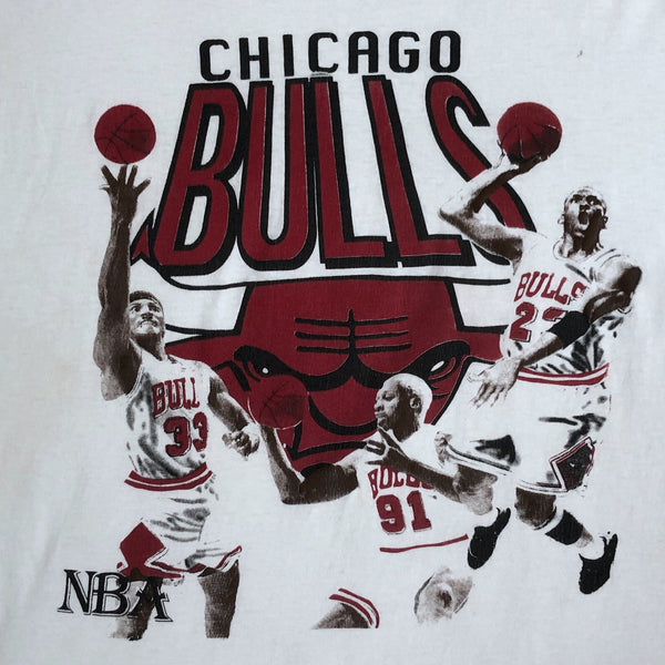 Vintage NBA Chicago Bulls Michael Jordan Scottie Pippen Dennis Rodman Long Sleeve Shirt (L)