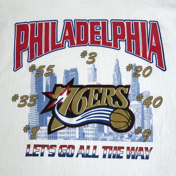 Vintage NBA Philadelphia 76ers 2001 Playoffs Allen Iverson T-Shirt (XL)