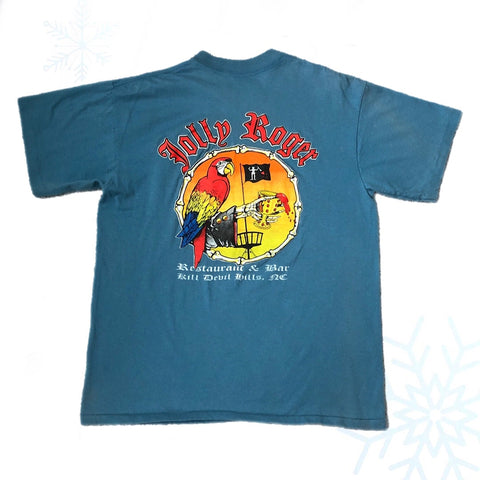 Vintage Jolly Roger Restaurant Bar Kill Devil Hills North Carolina T-Shirt (L)