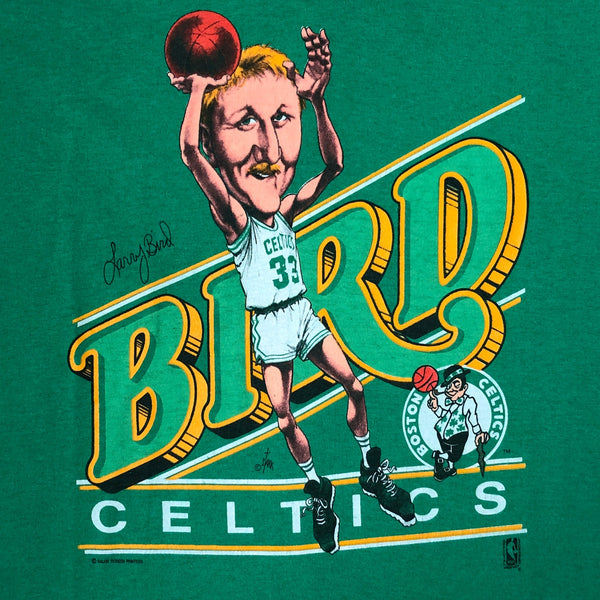 Vintage NBA Boston Celtics Larry Bird Salem Sportswear Caricature T-Shirt (L)