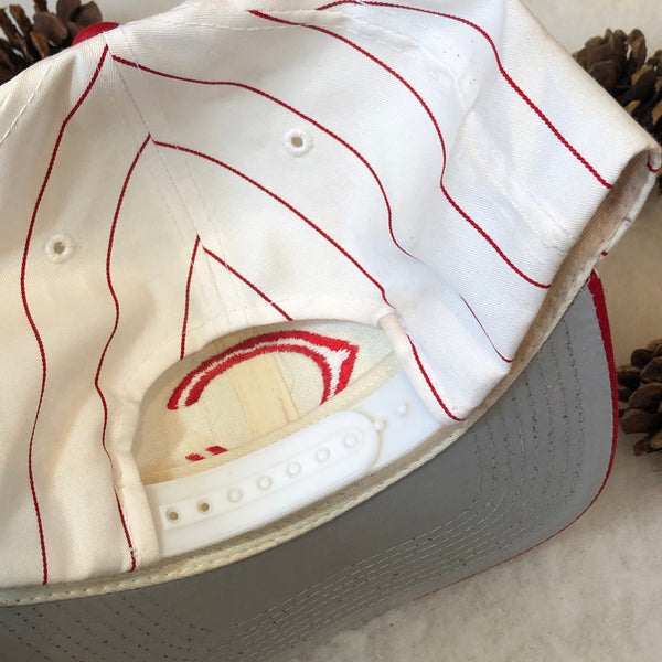 Vintage MLB Cincinnati Reds Sports Specialties Pinstripe Twill Snapback Hat