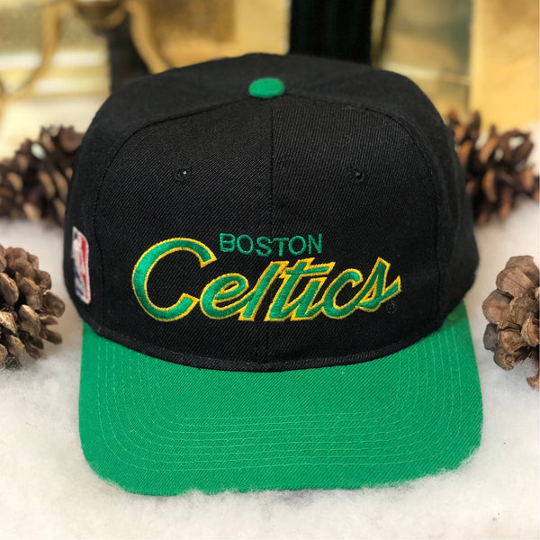 Vintage NBA Boston Celtics Sports Specialties Script Wool Snapback Hat
