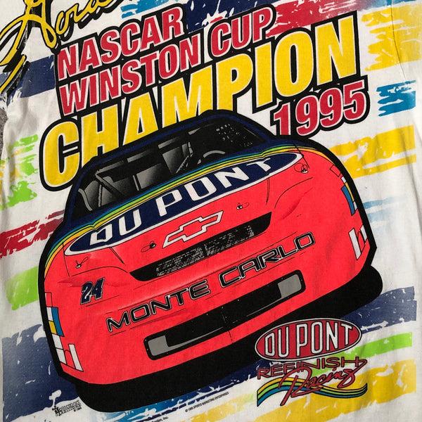 Vintage 1995 NASCAR Champion Jeff Gordon All Over Print AOP T-Shirt (L)