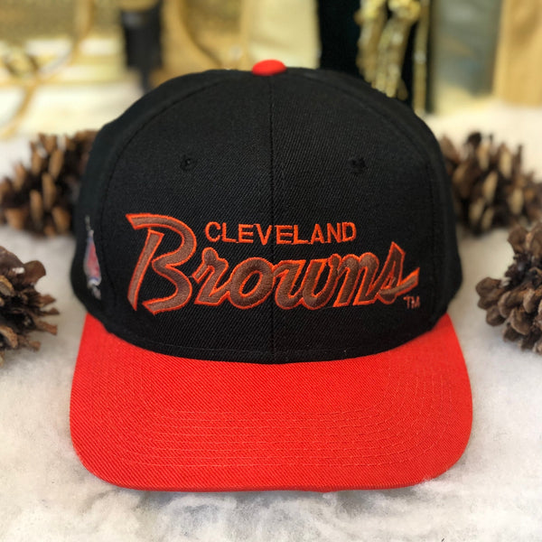 Vintage NFL Cleveland Browns Sports Specialties Script Wool Snapback Hat