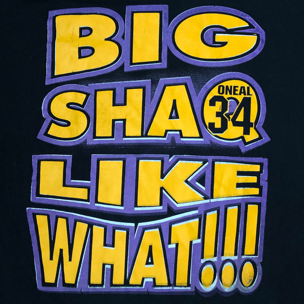 Vintage 2000 NBA MVP Shaquille O'Neal Superman Los Angeles Lakers T-Shirt (XL)