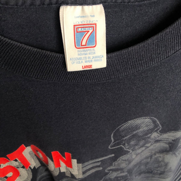 Vintage 1991 MLB Boston Red Sox Baseball Logo 7 All Over Print T-Shirt (L)