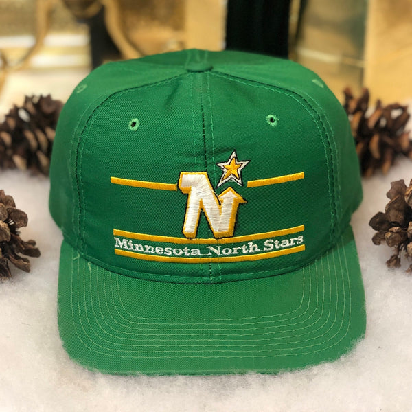 Vintage NHL Minnesota North Stars The Game Split Bar Twill Snapback Hat