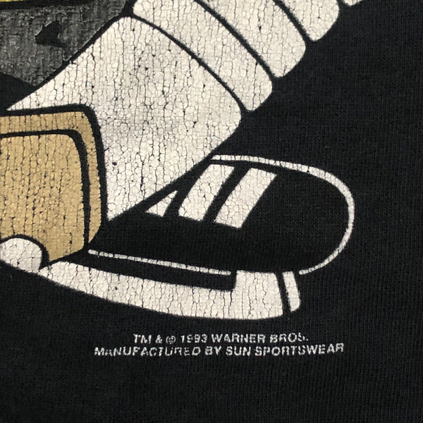 Vintage NHL Boston Bruins Taz Looney Tunes Hoodie Sweatshirt (XL)